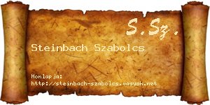 Steinbach Szabolcs névjegykártya