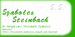 szabolcs steinbach business card